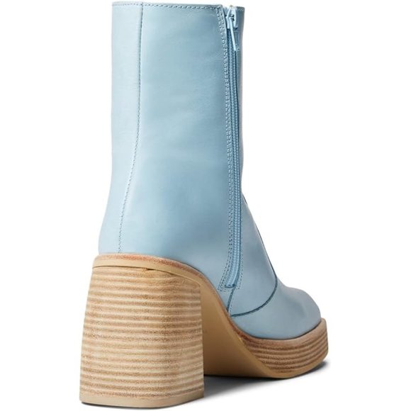 FREE PEOPLE ‼️ $100. OFF Leather RUBY Bootie in Celeste - Picture 5 of 5